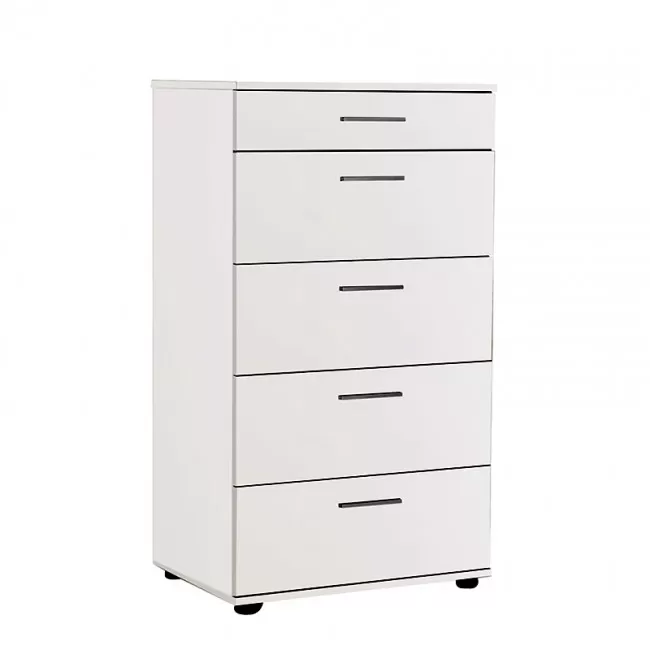 Συρταριέρα μελαμίνης Trendline Megapap με σε χρώμα λευκό 60x44x108εκ.