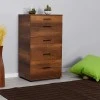 Trendline Megapap chest of drawers in walnut color 60x44x108cm.