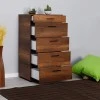 Trendline Megapap chest of drawers in walnut color 60x44x108cm.