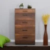 Trendline Megapap chest of drawers in walnut color 60x44x108cm.