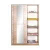 Slide Megapap sliding wardrobe with mirror in sonoma color 120x52x182cm.