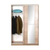 Slide Megapap sliding wardrobe with mirror in sonoma color 120x52x182cm.