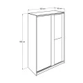 Slide Megapap sliding wardrobe with mirror in sonoma color 120x52x182cm.