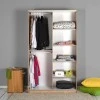 Slide Megapap sliding wardrobe with mirror in sonoma color 120x52x207cm.