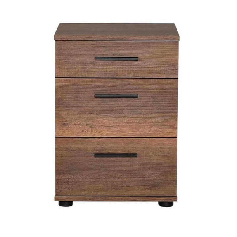 Trendline Megapap nightstand - chest of drawers in walnut color 40x39x57cm.