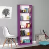 Βιβλιοθήκη μελαμίνης Max Megapap χρώμα μωβ 58x23x170εκ.