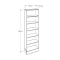 Base Megapap bookcase in oak - white color 60x26x197cm.