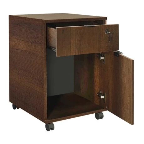 Rio Megapap wheeled office chest of drawers in walnut color 41x45x61cm.