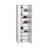 Porto Megapap single-leaf wardrobe with mirror - shoe rack of 30 pairs in white 60x36x187cm.