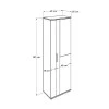 Porto Megapap single-leaf wardrobe with mirror - shoe rack of 30 pairs in white 60x36x187cm.