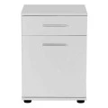 Trendline Megapap bedside table in white color 40x39x57cm.