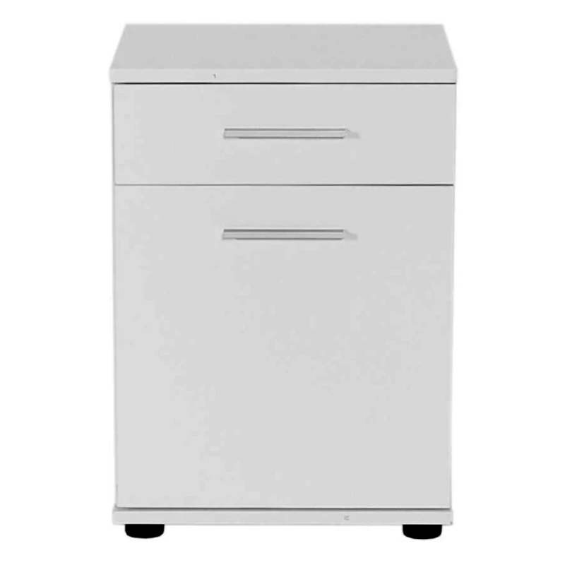 Trendline Megapap bedside table in white color 40x39x57cm.