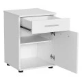 Trendline Megapap bedside table in white color 40x39x57cm.