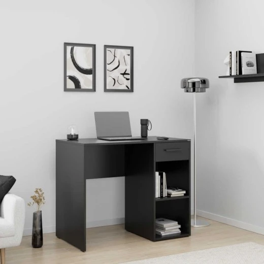 Γραφείο εργασίας Concept Megapap χρώμα ανθρακί 90x52x75εκ.