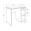 Concept Megapap office in anthracite color 90x52x75cm.