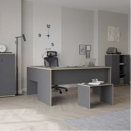 Rio Megapap manager office in anthracite color 160x144x75cm.