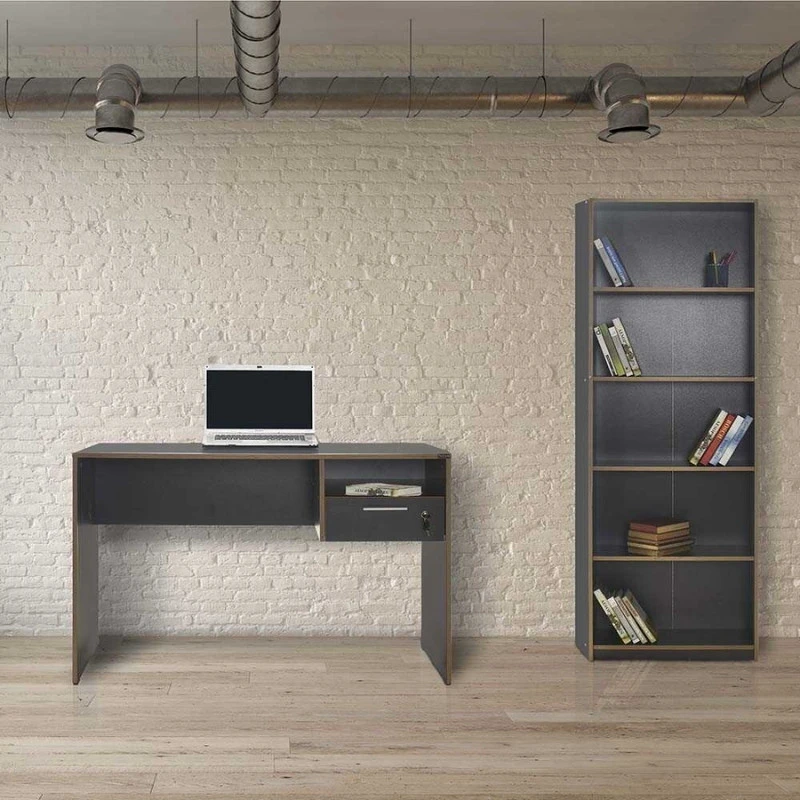 Concept Megapap melamine desk in antracite color 120x60x75cm.