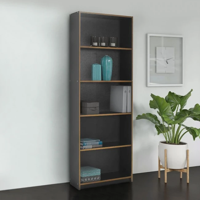 Max Megapap bookcase in anthracite color 64x26x182cm.