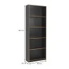 Max Megapap bookcase in anthracite color 64x26x182cm.