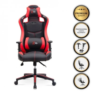 ZIO GAMING PRO GAMING Megapap office chair in red - black color 60x63x127/134cm.