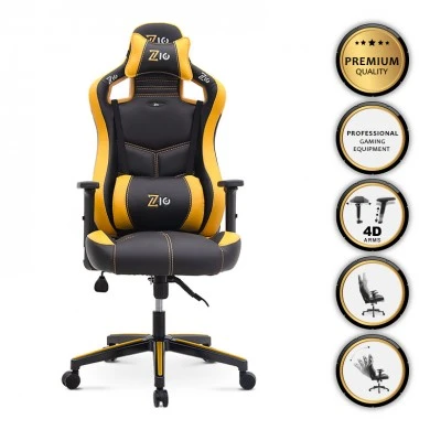 ZIO GAMING PRO GAMING Megapap office chair in yellow - black color 60x63x127/134cm.