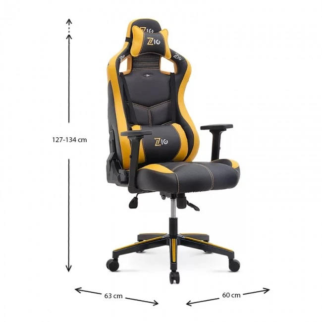 ZIO GAMING PRO GAMING Megapap office chair in yellow - black color 60x63x127/134cm.