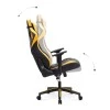 ZIO GAMING PRO GAMING Megapap office chair in yellow - black color 60x63x127/134cm.