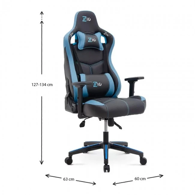 ZIO GAMING PRO GAMING Megapap office chair in blue - black color 60x63x127/134cm.