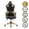 ZIO GAMING PRO KLASIK Megapap office chair in gold - black color 61x65x127/135cm.