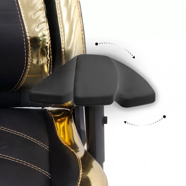 ZIO GAMING PRO KLASIK Megapap office chair in gold - black color 61x65x127/135cm.