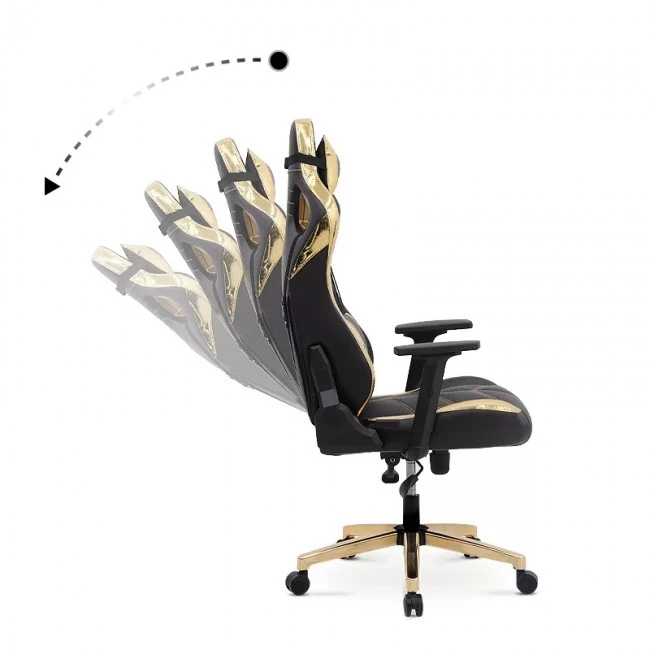 ZIO GAMING PRO KLASIK Megapap office chair in gold - black color 61x65x127/135cm.
