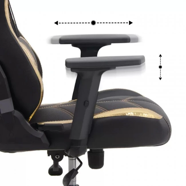 ZIO GAMING PRO KLASIK Megapap office chair in gold - black color 61x65x127/135cm.