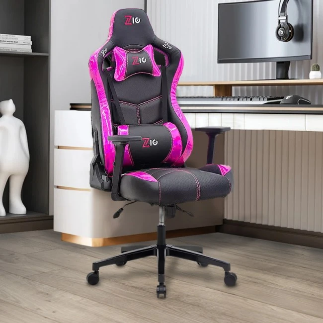 ZIO GAMING PRO KLASIK Megapap office chair in purple - black color 61x65x127/135cm.