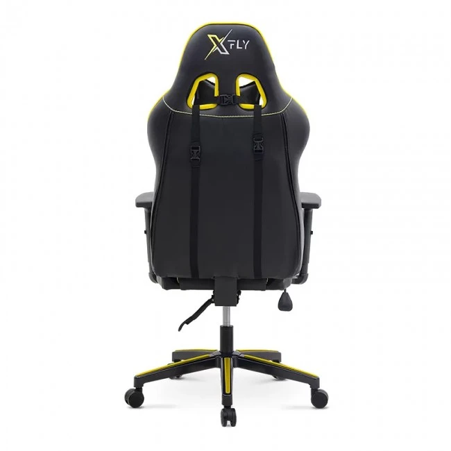 GAMING MEDUSA MEGAPAP office chair in yellow - black color 69x55x130/139cm.