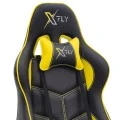 GAMING MEDUSA MEGAPAP office chair in yellow - black color 69x55x130/139cm.