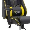 GAMING MEDUSA MEGAPAP office chair in yellow - black color 69x55x130/139cm.