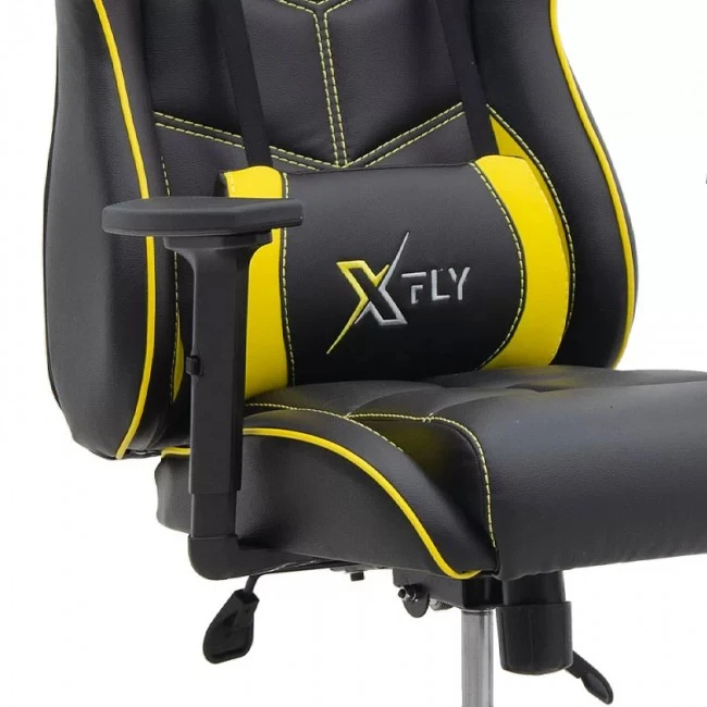 GAMING MEDUSA MEGAPAP office chair in yellow - black color 69x55x130/139cm.
