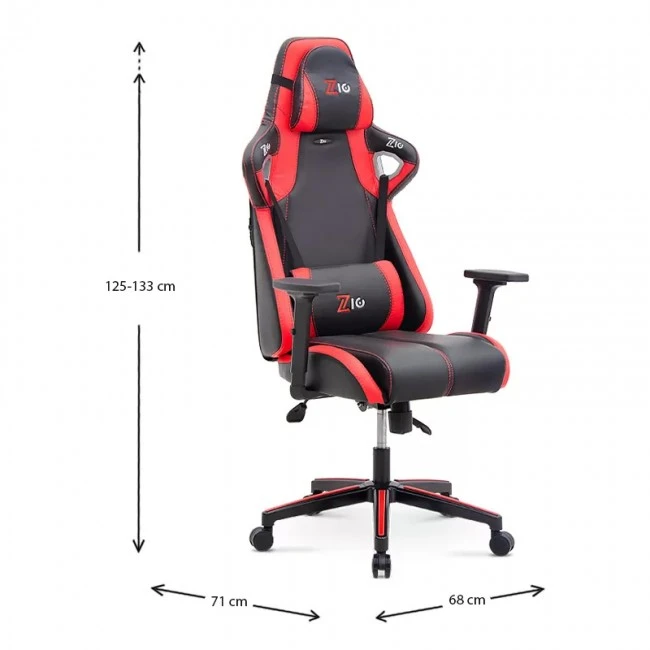 GAMING VORTEX MEGAPAP office chair in red - black color 68x71x125/133cm.