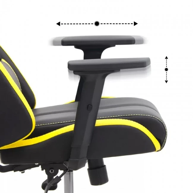GAMING VORTEX MEGAPAP office gamind chair in yellow - black color 68x71x125/133cm.