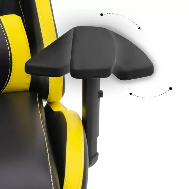 GAMING VORTEX MEGAPAP office gamind chair in yellow - black color 68x71x125/133cm.