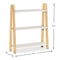 Βιβλιοθήκη Como Megapap από μελαμίνη χρώμα λευκό - oak 63x22x80εκ.