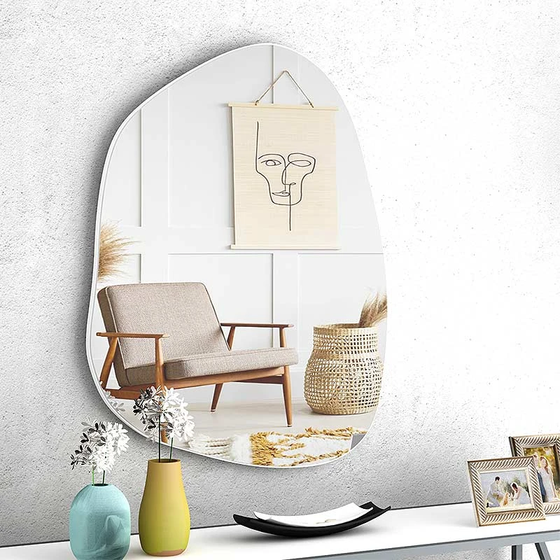 Denza Megapap wall mirror in white color 100x80x2,2cm.