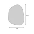Denza Megapap wall mirror in white color 100x80x2,2cm.