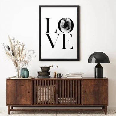 "Amour" Megapap painting in frame 50x70x2cm.