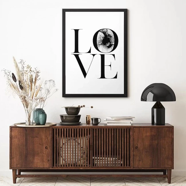 "Amour" Megapap painting in frame 50x70x2cm.