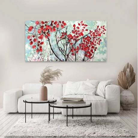 "Read Leaves" Megapap canvas painting digital printing 100x50x3cm.