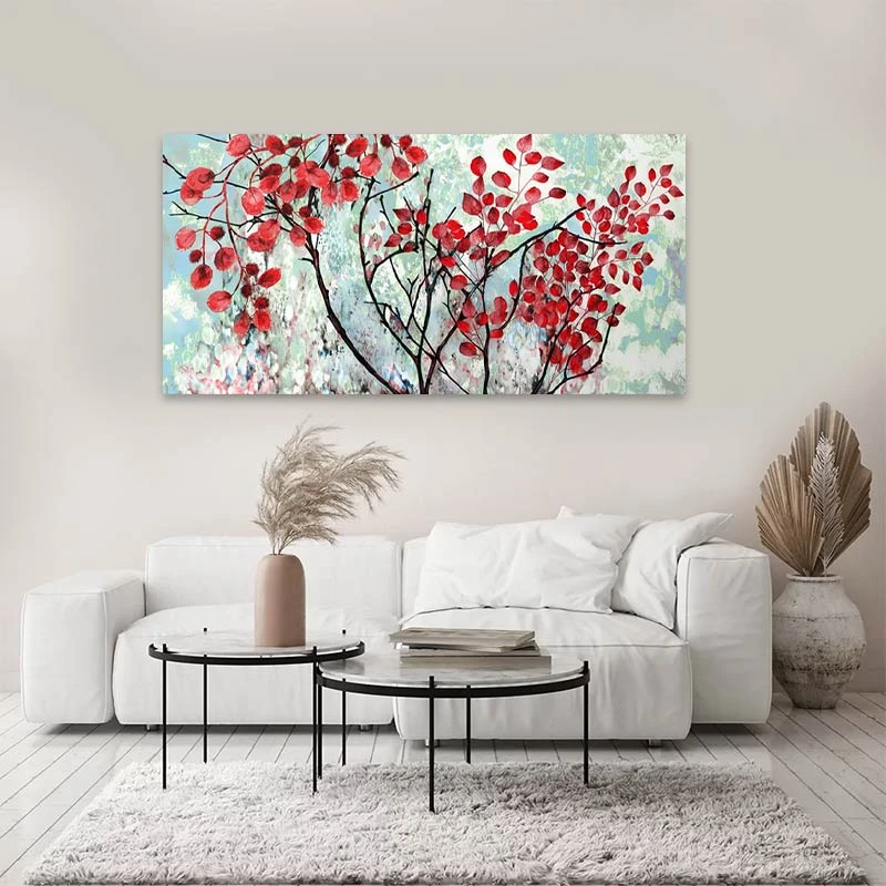 "Read Leaves" Megapap canvas painting digital printing 100x50x3cm.