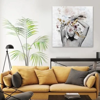 "Hidden Face" Megapap canvas painting digital printing  60x60x3cm.