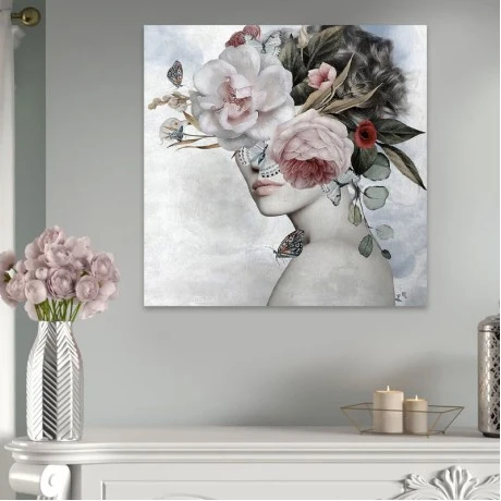 "Hidden Face" Megapap canvas painting digital printing  60x60x3cm.