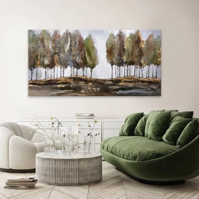 "Poplars" Megapap painting on canvas digital printing 125x80x3cm.